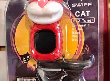 Cat-shaped clip-on tuner